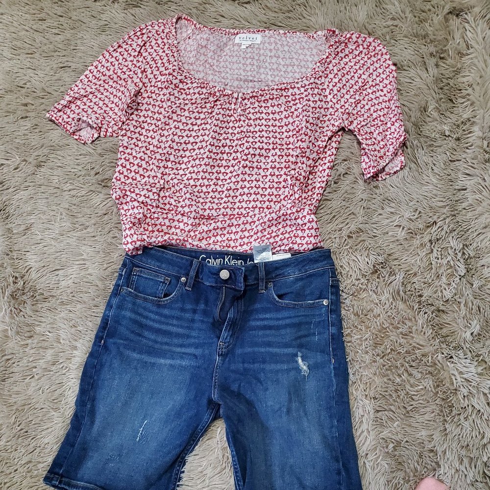 Denim Jean Shorts - "Boyfriend" style - Calvin Klein (size 29)